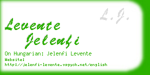 levente jelenfi business card